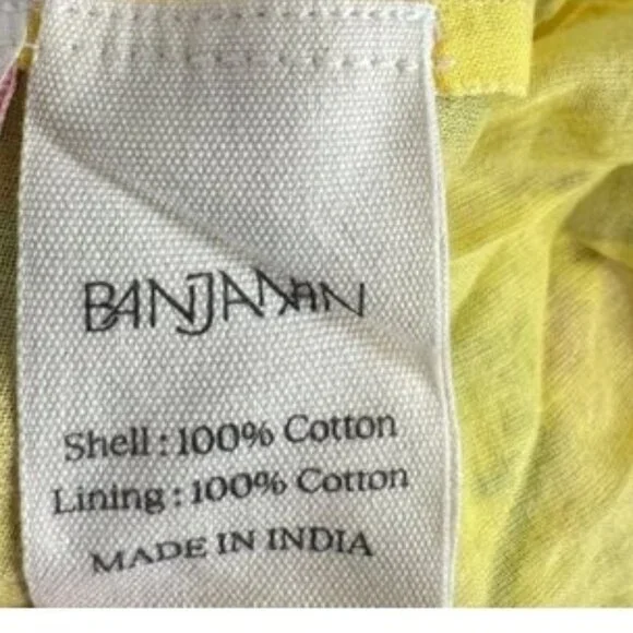 Banjanan NWT Poppy Puff Sleeve Daisy Floral Maxi Dress Size XS Yellow Purple - Picture 10 of 11